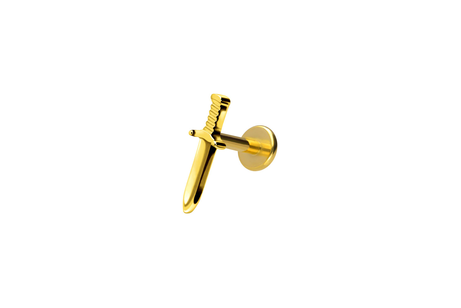 Titan Labret Piercing mit Innengewinde SCHWERT